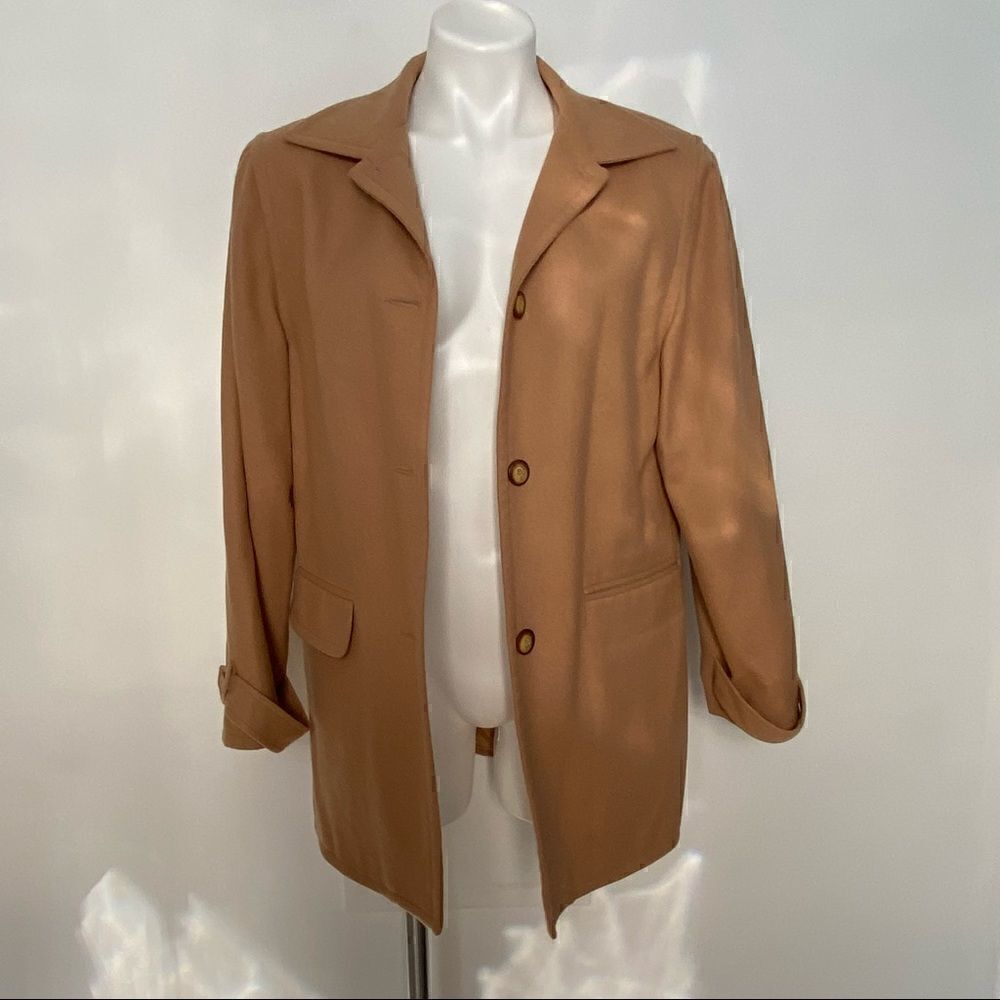 Sag Harbor Wool Tan Neutral Blazer Jacket